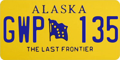 AK license plate GWP135