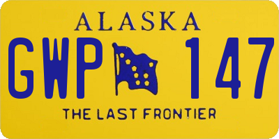 AK license plate GWP147