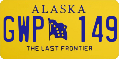 AK license plate GWP149