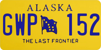 AK license plate GWP152