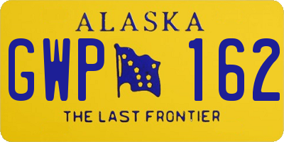 AK license plate GWP162