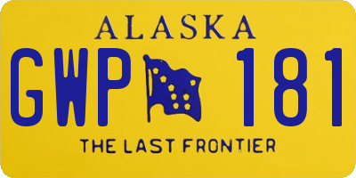 AK license plate GWP181