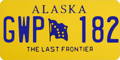 AK license plate GWP182