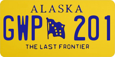 AK license plate GWP201
