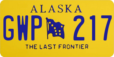 AK license plate GWP217