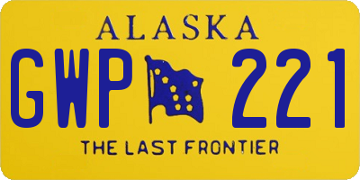 AK license plate GWP221