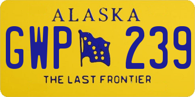AK license plate GWP239