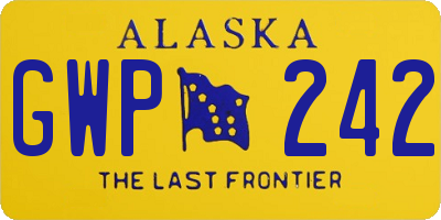 AK license plate GWP242