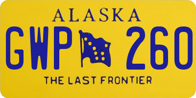 AK license plate GWP260