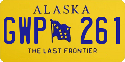 AK license plate GWP261