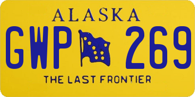 AK license plate GWP269