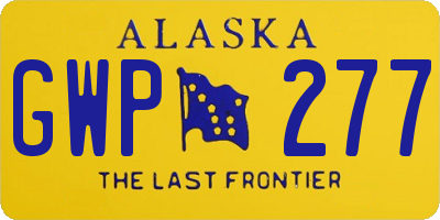 AK license plate GWP277