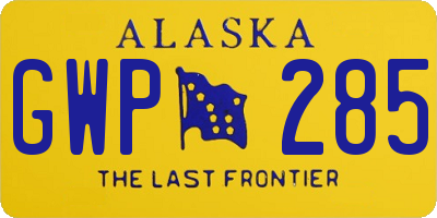 AK license plate GWP285