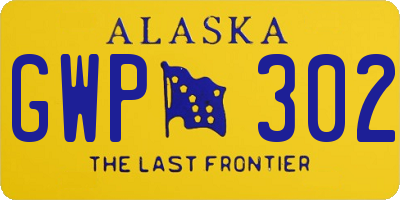 AK license plate GWP302