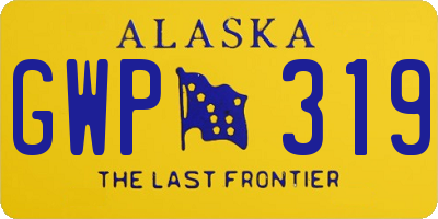 AK license plate GWP319