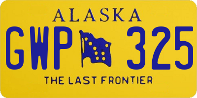 AK license plate GWP325