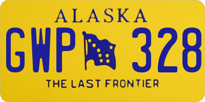 AK license plate GWP328