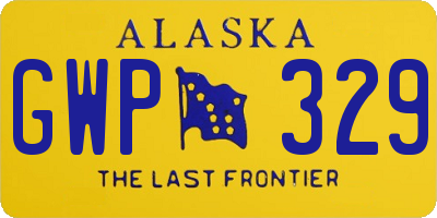 AK license plate GWP329