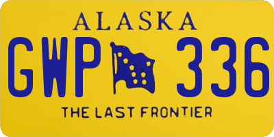 AK license plate GWP336