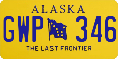 AK license plate GWP346