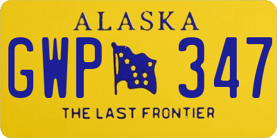 AK license plate GWP347