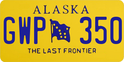 AK license plate GWP350