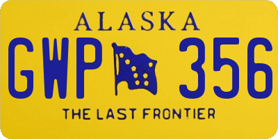 AK license plate GWP356