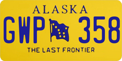 AK license plate GWP358