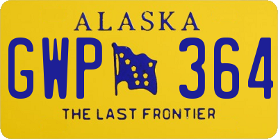 AK license plate GWP364
