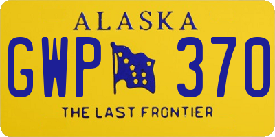 AK license plate GWP370
