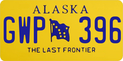 AK license plate GWP396