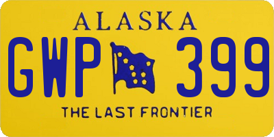 AK license plate GWP399