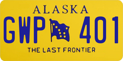 AK license plate GWP401