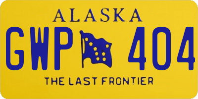 AK license plate GWP404