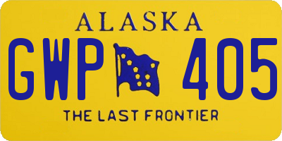 AK license plate GWP405