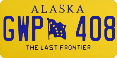 AK license plate GWP408