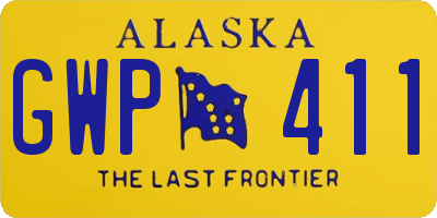 AK license plate GWP411