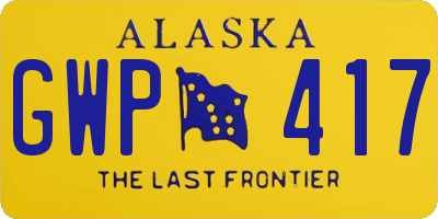 AK license plate GWP417