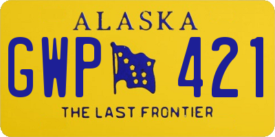 AK license plate GWP421