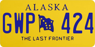 AK license plate GWP424