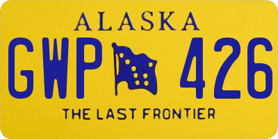 AK license plate GWP426