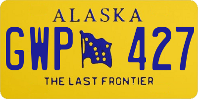 AK license plate GWP427