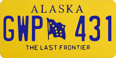AK license plate GWP431