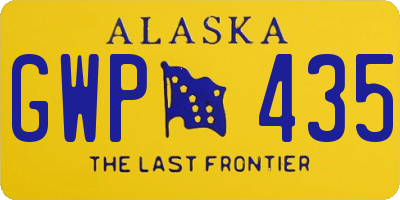 AK license plate GWP435