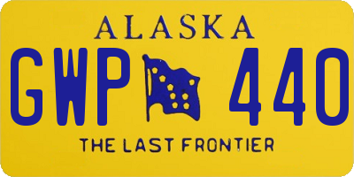 AK license plate GWP440