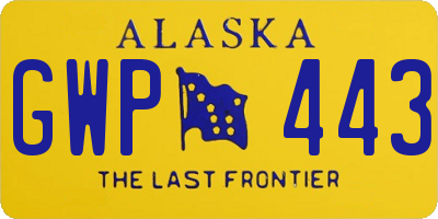 AK license plate GWP443
