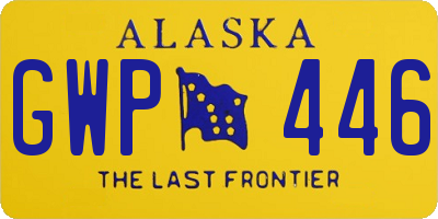 AK license plate GWP446