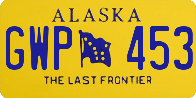 AK license plate GWP453