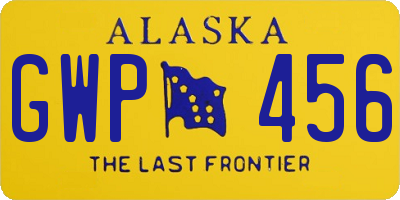 AK license plate GWP456