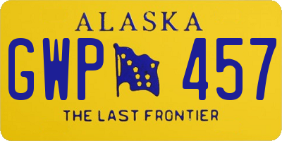 AK license plate GWP457